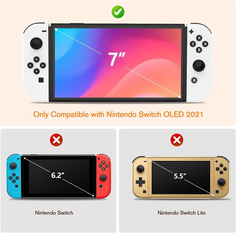 KCT Tempered Glass Screen Protector Compatible with Nintendo Switch OLED Model 2021, EZ Kit, Automatic Alignment - 2 Pack - Image 2